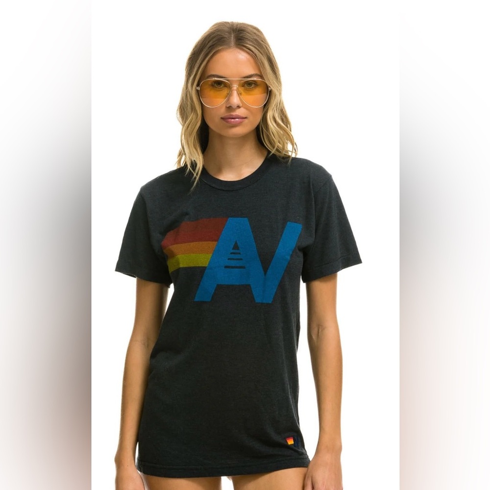 Aviator Nation Logo Tee- Charcoal 🤍